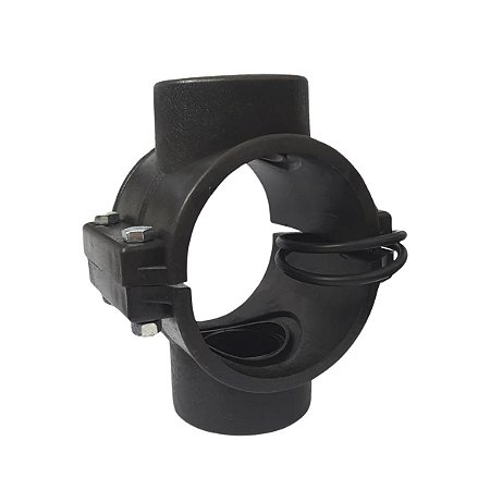 Colar de Tomada para Aspersor 100mm X 2" com Derivação Dupla Roscada C/ 4 Parafusos