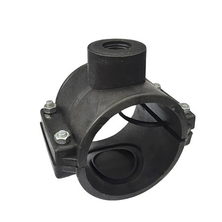 Colar de Tomada para Aspersor 100mm X 3/4" com Derivação Simples Roscada C/ 4 Parafusos