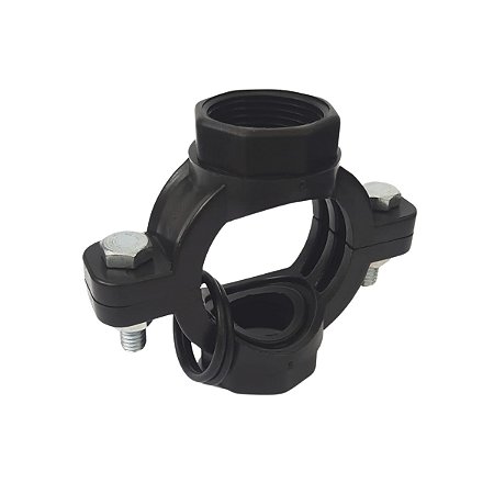 Colar de Tomada para Aspersor 50mm X 1" com Derivação Dupla Roscada C/ 2 Parafusos