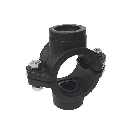 Colar de Tomada para Aspersor 50mm X 1/2" com Derivação Dupla Roscada C/ 2 Parafusos