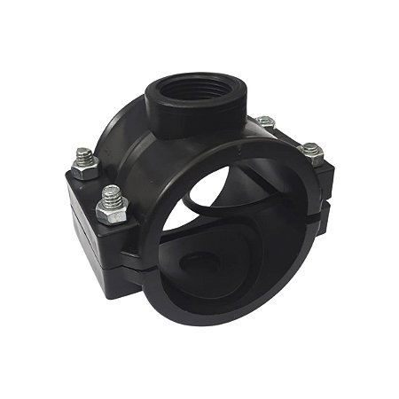 Colar de Tomada para Aspersor 75mm X 1" com Derivação Simples Roscada C/ 4 Parafusos