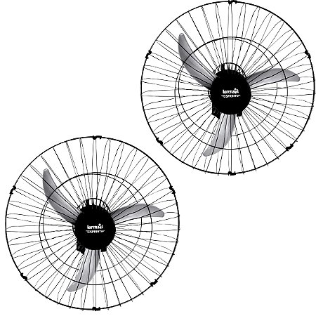 Ventilador de Parede Sprint 155W 60cm Preto Bivolt - 2 Und