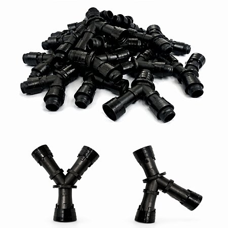 União Y 16mm com Anel 6 Pontas para Mangueira Gotejadora