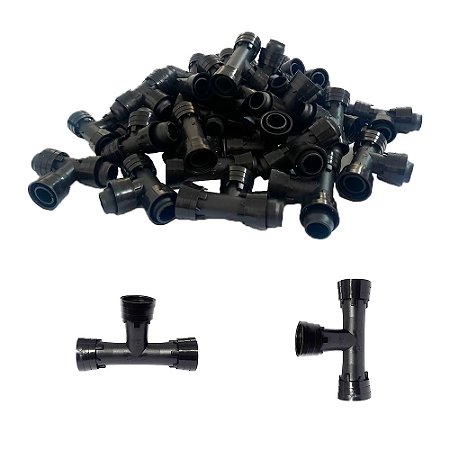 TE 16mm c/ Anel 6 Pontas p/ Irrigação e Mangueiras Implebras