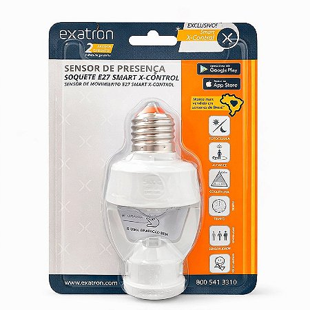 Sensor de Presença Inteligente Soquete E27 Smart X-Control