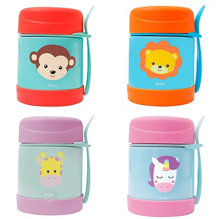 Pote Térmico Bebe Infantil Para Papinha Frutas Com Colher