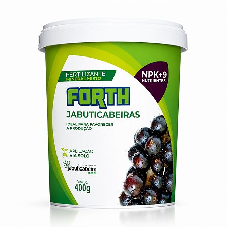 Fertilizante para Jabuticabeiras Npk+9 Adubo Jabuticaba Farelado Nutrientes Forth Jardim 400g
