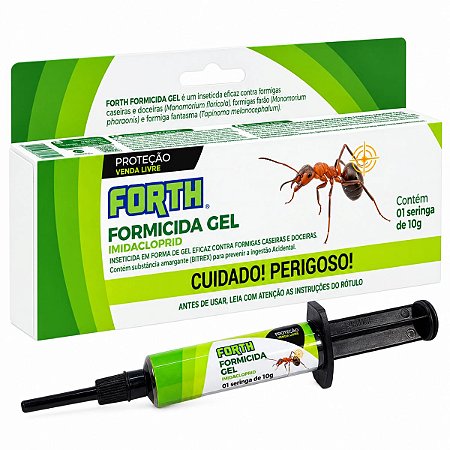 Formicida Gel Mata Formigas Caseiras Doceiras Isca de Ação Rápida Fácil Aplicação 10g