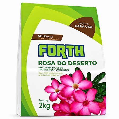 Solo Substrato Rosa do Deserto com Húmus Plantio e Replantio Forth 2kg