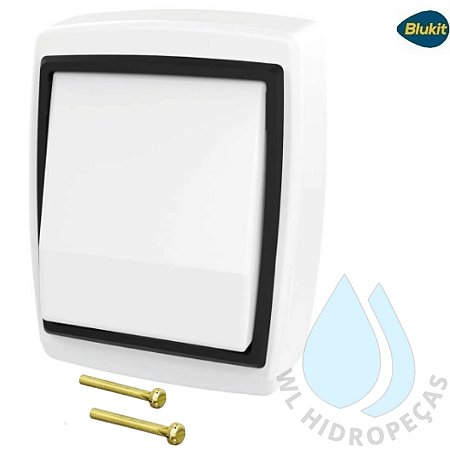 Acabamento ABS Branco Gelo Blukit Para Válvula Hydra Luxo