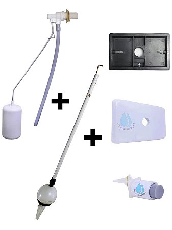 Kit Completo Reparo Caixa Descarga Brasilit Branco Original