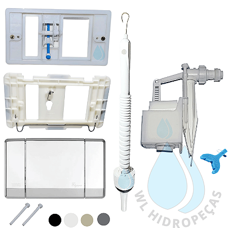 Kit Completo Caixa De Descarga Montana Elegance Plástico Cromado