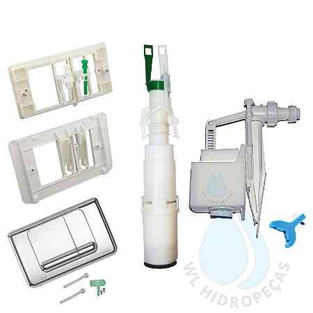 Kit Completo Ecoline Cromado Com Obturador e Boia Pfc