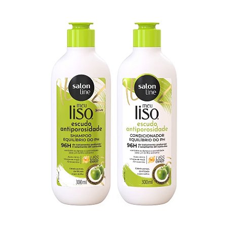 Kit Meu Liso Antiporosidade Shampoo + Condicionador - Salon Line