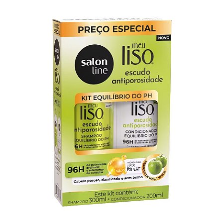 Kit Meu Liso Antiporosidade Shampoo + Condicionador - Salon Line