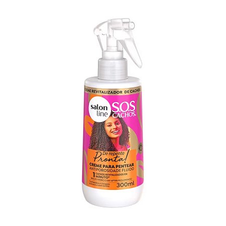 Creme para Pentear Fluido SOS Cachos De Repente Pronta 300ml - Salon Line