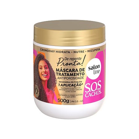 Máscara de Tratamento SOS Cachos De Repente Pronta 500g - Salon Line