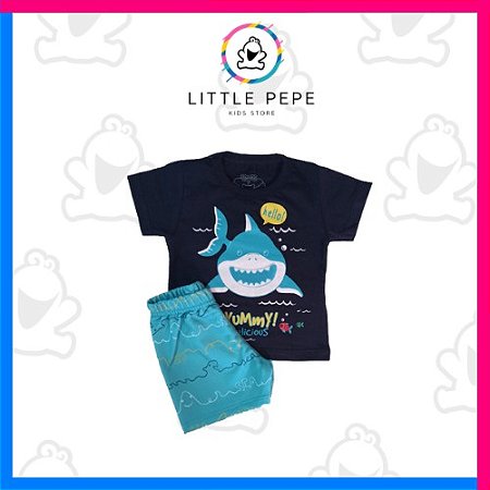 Conjunto Infantil Bebe Masculino Camiseta e Bermuda ​ - Little Pepe Kids  Store