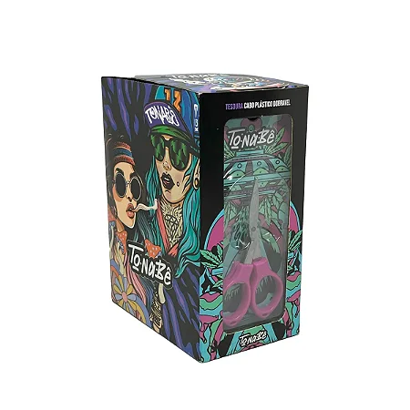 TESOURA TONABÊ - PLÁSTICO DOBRÁVEL (DISPLAY C/10)