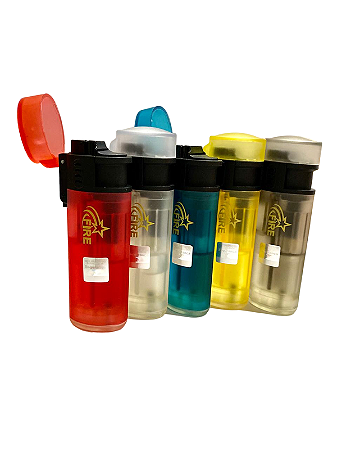 MAÇARICO FIRESTAR TRANSPARENTE 1 CHAMA RECARREGAVEL COM GÁS - FS-606R-2