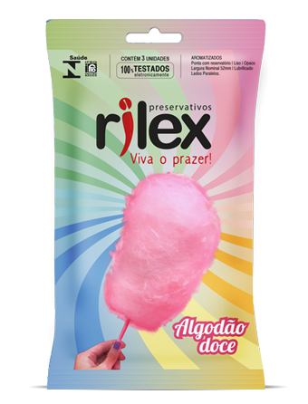 Preservativo Rilex Algodão Doce c/ 3 unidades