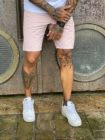 Bermuda Masculina Alleppo Jeans Cannes Rosa Claro
