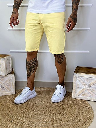 Bermuda Amarela Masculina Alleppo Jeans Arizona