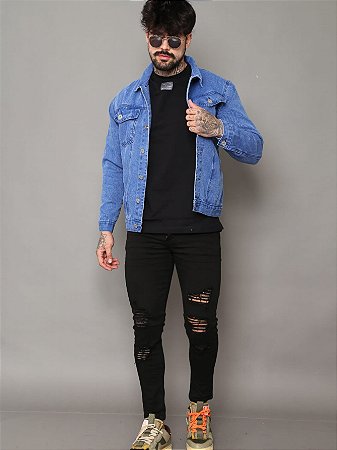 Jaqueta Masculina Alleppo Jeans Azul Noruega