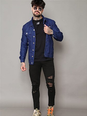 Jaqueta Masculina Alleppo Jeans Azul Escuro Amsterdã