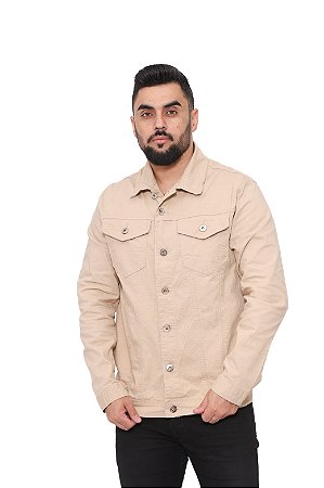 Jaqueta Creme Masculina Sarja Quadriculada Alleppo Jeans