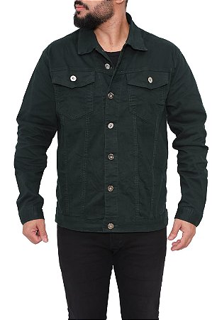 Jaqueta Verde Folha Masculina Sarja Alleppo Jeans