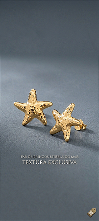 Brincos estrela dourado