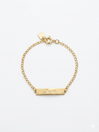 Pulseira baby com nome gravado