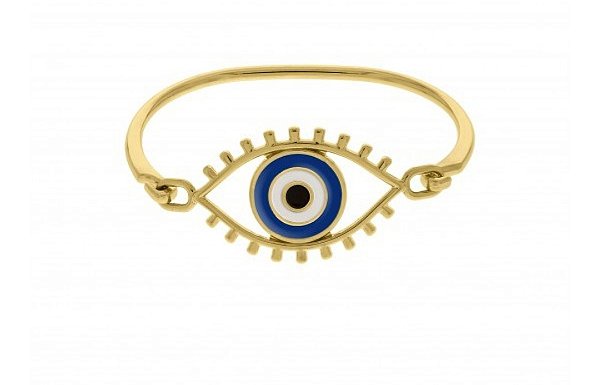 Bracelete folheado olho grego