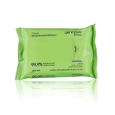 Rennova Beauté Clear Skin Toalha Micelar Anti Séptica 40un