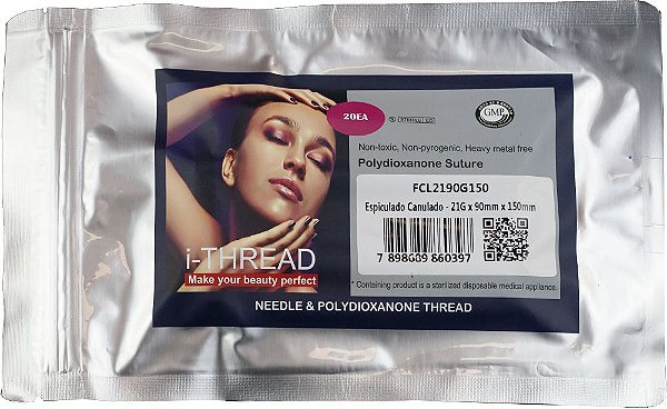 Fio de PDO 21G x 90mm x 150mm Espiculado Canulado (Blister)