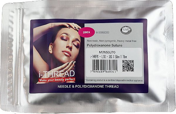 Fio de PDO 26G x 50mm x 70mm Liso Agulhado (Blister)