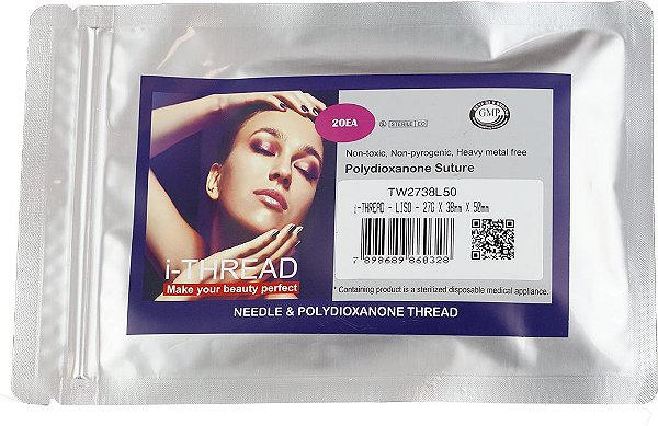 Fio de PDO 27G x 38mm x 50mm Liso Duplo (Blister)