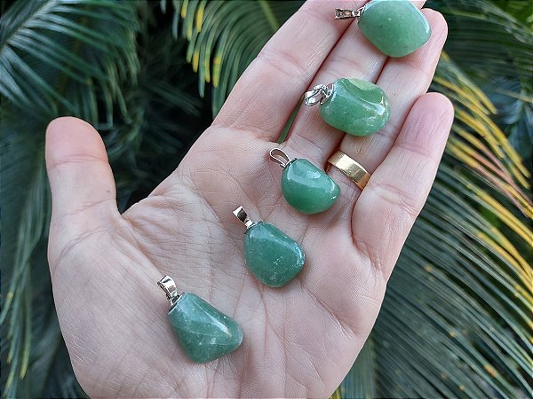 Pingente de QUARTZO VERDE- Saúde e Equilíbrio