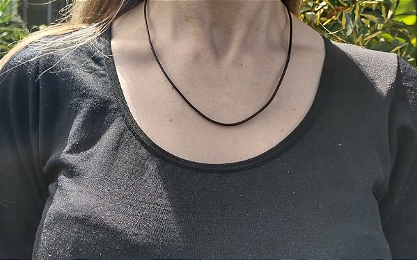 Colar Cordão Preto 22cm