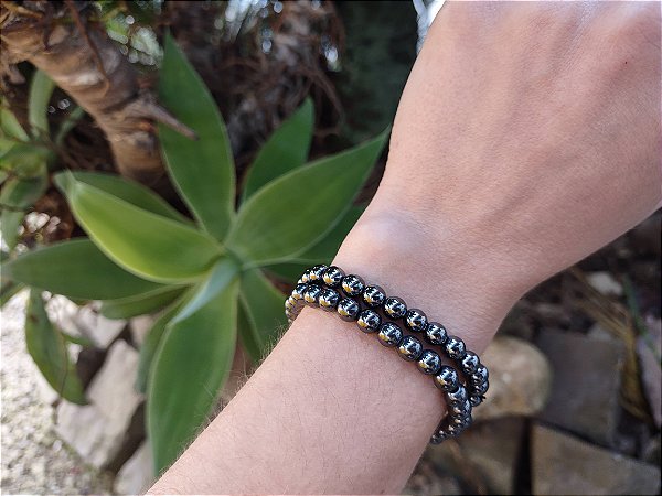 Pulseira Hematita- Proteção e Fortalecimento 6mm