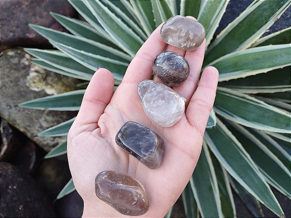 Pedra Rolada QUARTZO FUMÊ - Abre Caminhos, Concretização e Proteção