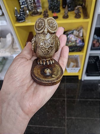 Incensário Resina Coruja