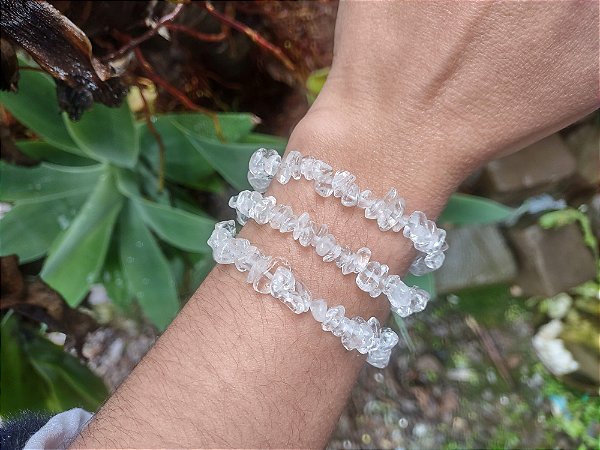 Pulseira de QUARTZO CRISTAL- Iluminação, Energização e Intensificador de outros cristais