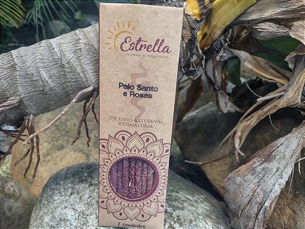 Incenso 100% Natural Estrella PALO SANTO E ROSAS