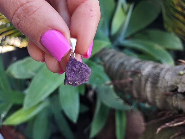 Pingente Bruto de PURPURITA bruta- Proteção Psíquica, Auto Cura, Iluminação