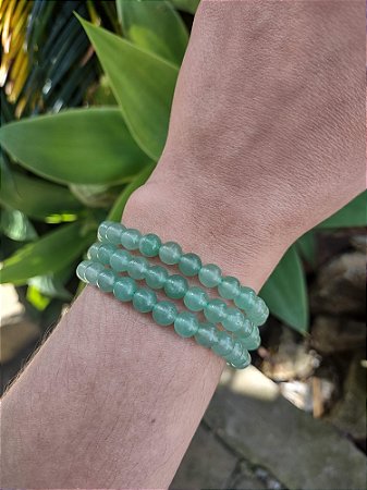 Pulseira QUARTZO VERDE bolinha 6mm- Saúde, Equilíbrio Emocional.