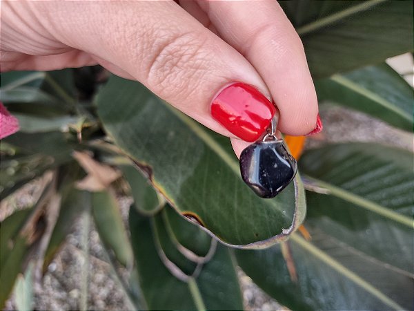 Pingente Rolado de TURMALINA NEGRA - FORTE PEDRA DE PROTEÇÃO