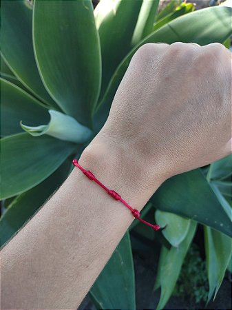 Pulseira Kabbalah dos 7 nós - Amuleto de Proteção e Prosperidade e Sorte