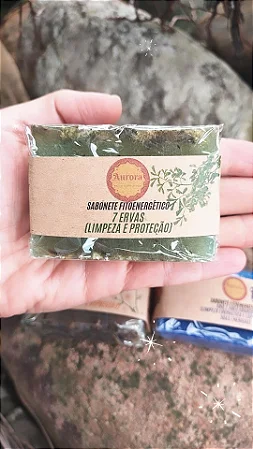 Sabonete Fitoenergético 7 ERVAS (LIMPEZA E PROTEÇÃO) PESO MÉDIO 70G